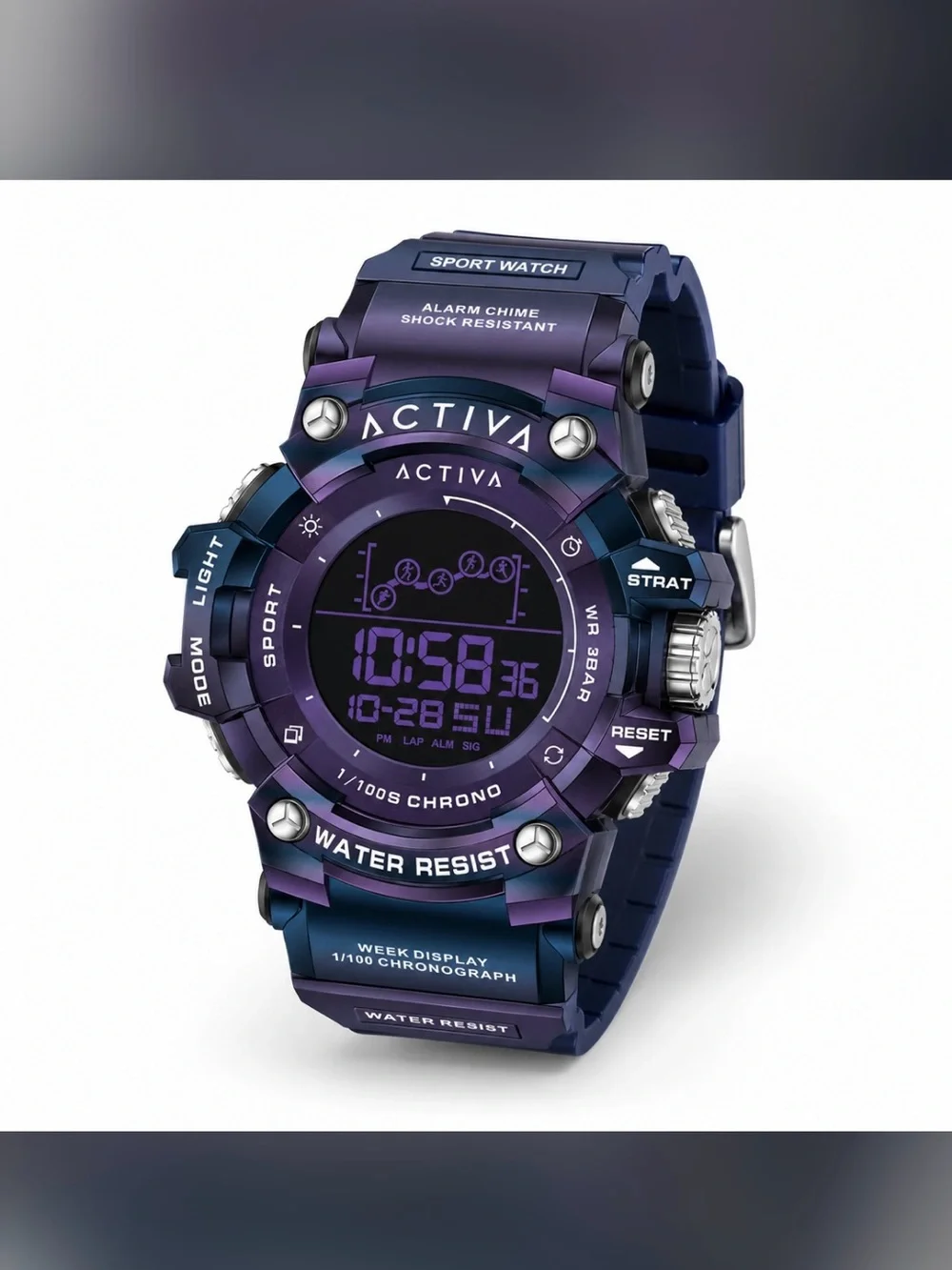 Invicta Iridescent Purple-Blue Digital Sport Watch